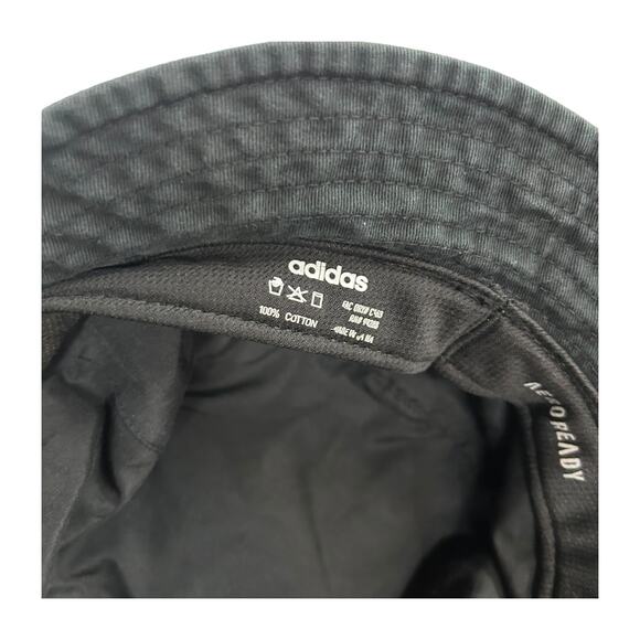Adidas Black Cotton Bucket Hat OS AEROREADY Streetwear Sporty Casual Y2K Retro - Picture 5 of 7
